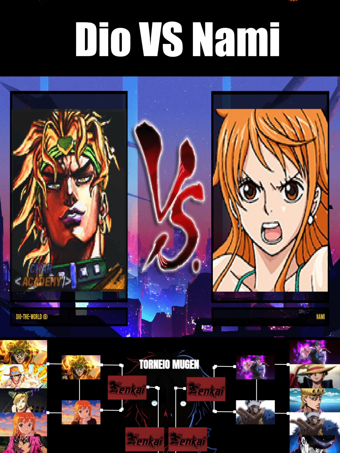 Dio VS Nami Game: Jump Force Mugen #jojo #onepiece #dio #nami #chapeudepalha #jojosbizarreadventure