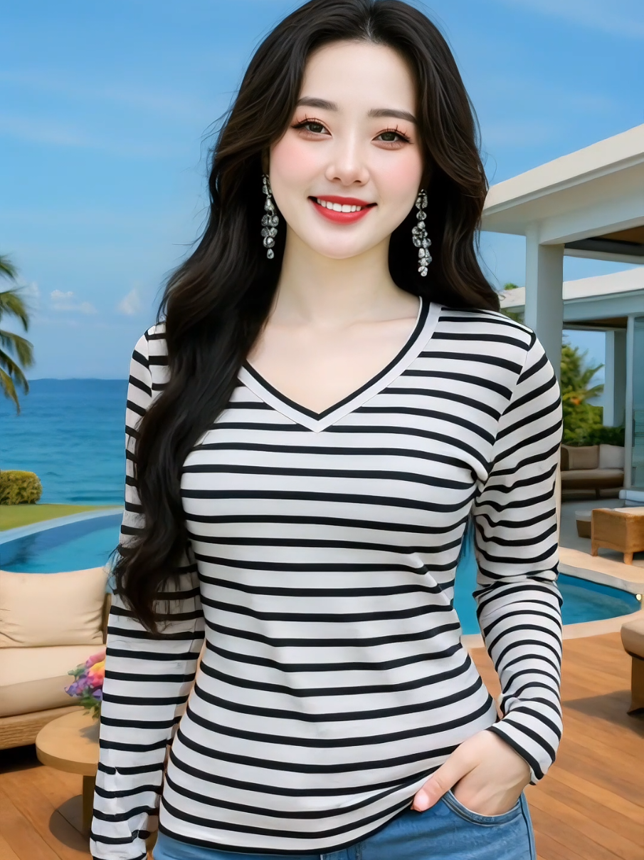 “Áo thun kẻ cổ tim hot trend – mặc lên nhìn gọn người, trẻ trung ai cũng mê!” #aothunkengang  #aothundaitaynu  #aothunnu  #thoitrangnu #phongcachbasic  @Hà Minh Phương @Hà Minh Phương @Hà Minh Phương 