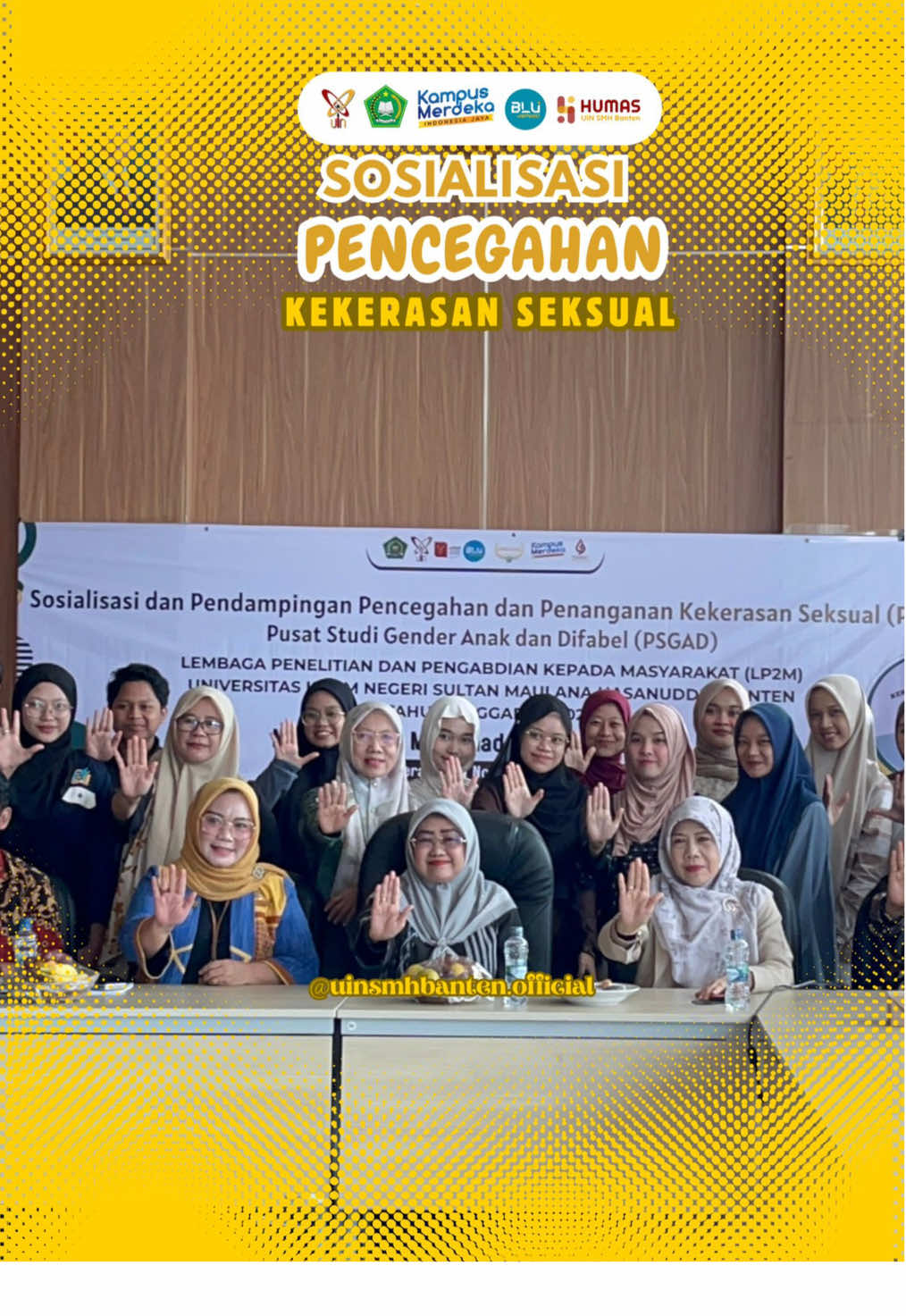 UIN Banten bergerak! 🤩🔥👋 Sosialisasi terpadu digelar untuk perkuat pencegahan & penanganan kekerasan seksual di kampus. Bersama, kita wujudkan ruang belajar yang aman dan berkeadilan. ✨ #uinsmhbanten #mahasiswa #cegahkekerasanseksualanak 