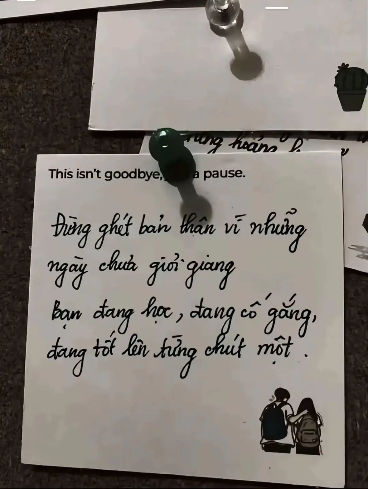 Đừng ghét bản thân vì những ngày chưa giỏi giang Bạn đang học, đang cô gắng, đang tốt lên từng chút một.#xh #tamtrang #suyngamcuocsong #viral 