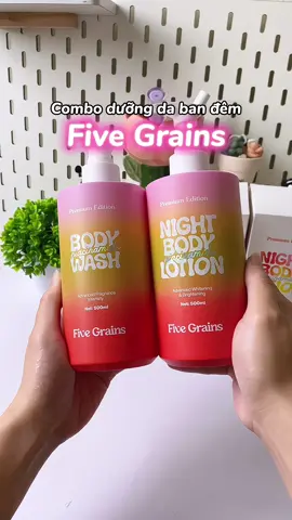 Combo dưỡng da & sữa tắm Five Grains#fivegrains #kemduongtrangda #kemduongdabody #kemduongdabandem #suatamfivegrains 