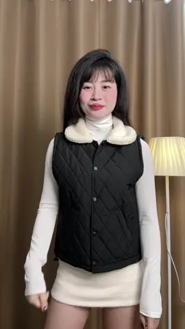 Áo phao gile cổ long