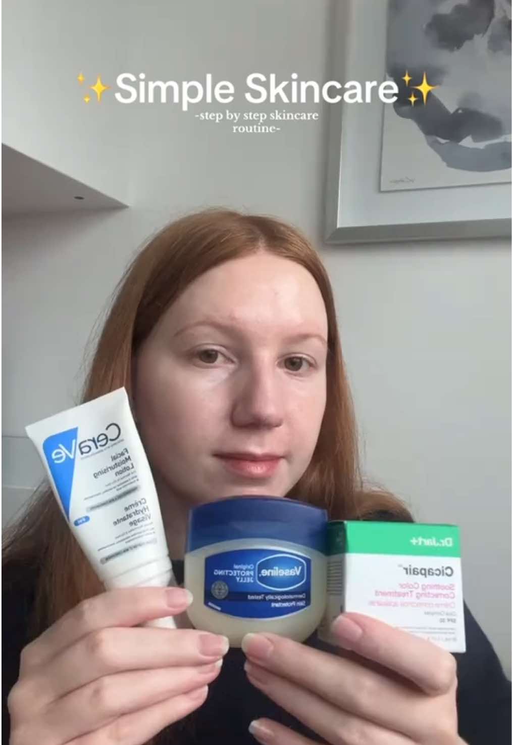 My everyday morning skincare routine✨  #creatorsearchinsights @CeraVe UKI @Vaseline @Dr.Jart+ UK #skincaregrwm #simpleskincare #glowyskincare #simplyelevated 
