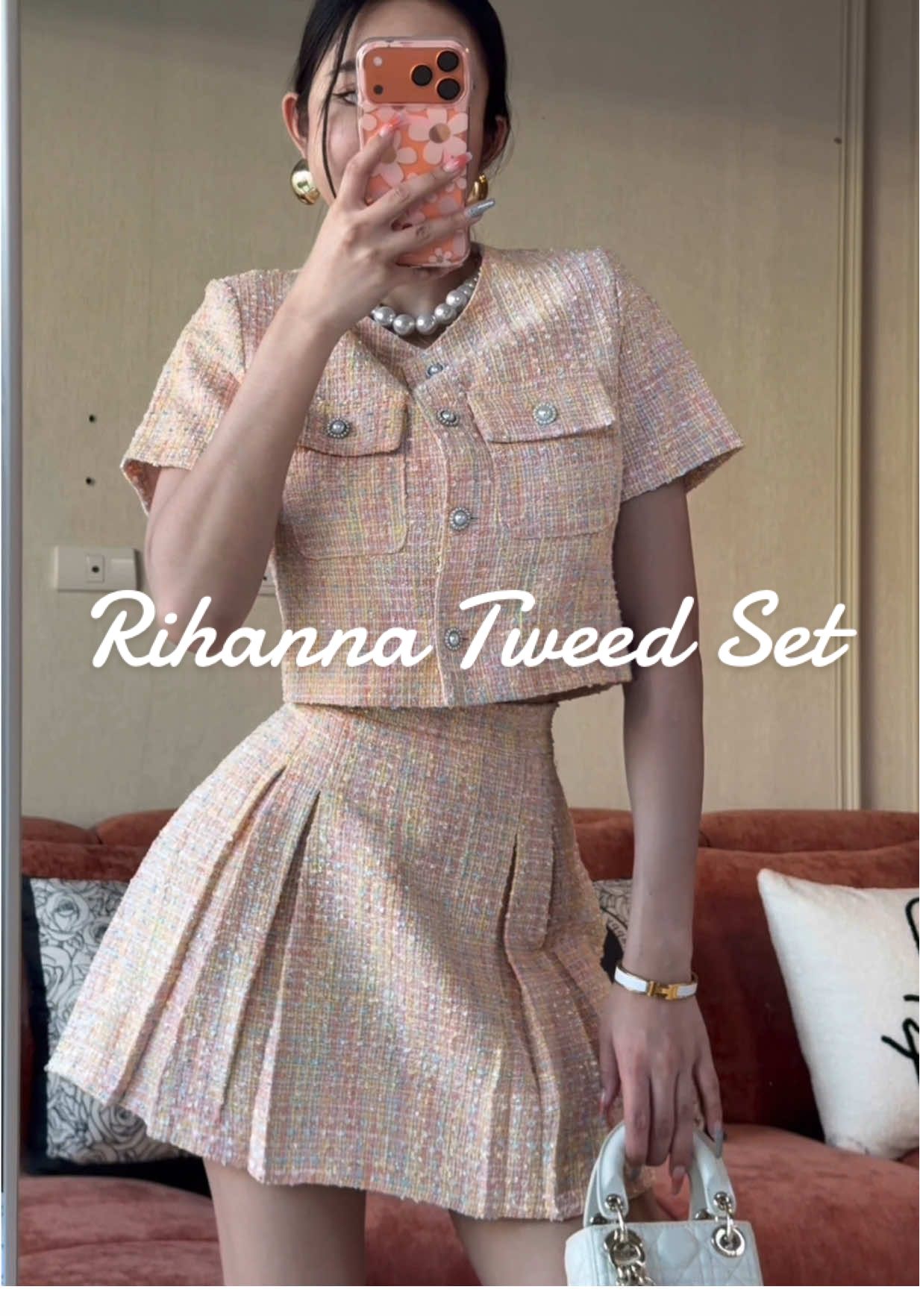 ชุดเซตผ้าทวีต #outfit #ชุดเซต2ชิ้น #ชุดน่ารัก #ผ้าทวิต 