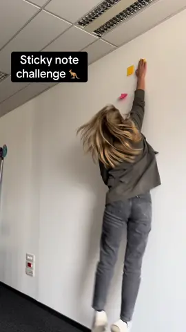Who’s got the best hops? 🦘#stickynotechallenge #worktok #trending #foryoupage #office 