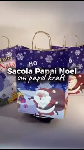 Sacola presente Natal 🎅  Link nos comentários 👇🏻