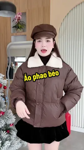 Áo phao da nữ dày dặn siu ấm