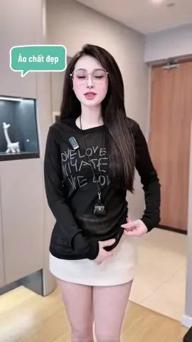Áo Thun Xược Tay Dài In Chữ Form Vừa #thoitrangnu #thoitrang #aothun #thungiay 