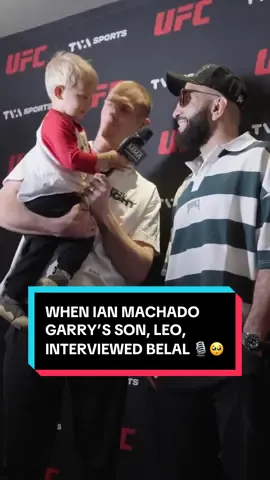 Wholesome content alert 🥹 When Ian Machado Garry's son, Leo, interviewed Belal Muhammad ❤️ #ufcqatar #iangarry #belalmuhammad 