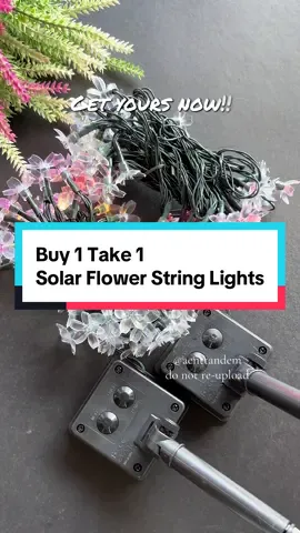 super ganda at ang mura pa nitong Buy 1 Take 1 Solar Flower String Lights #solarlights #solarchristmaslights #aenttandem 