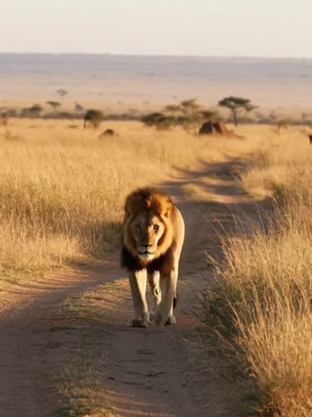 It gave the lion a big fright 🦁 😂 #funny#funnyvideo#fypviralシ#lions
