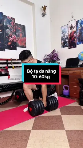 Bộ tạ đa năng 10-60kg bản tròn hỗ trợ tập luyện toàn thân tại nhà 💪💪💪 #ntlsportmen #botadanang #phukienthethao #dungcuthethao #tapluyentainha 