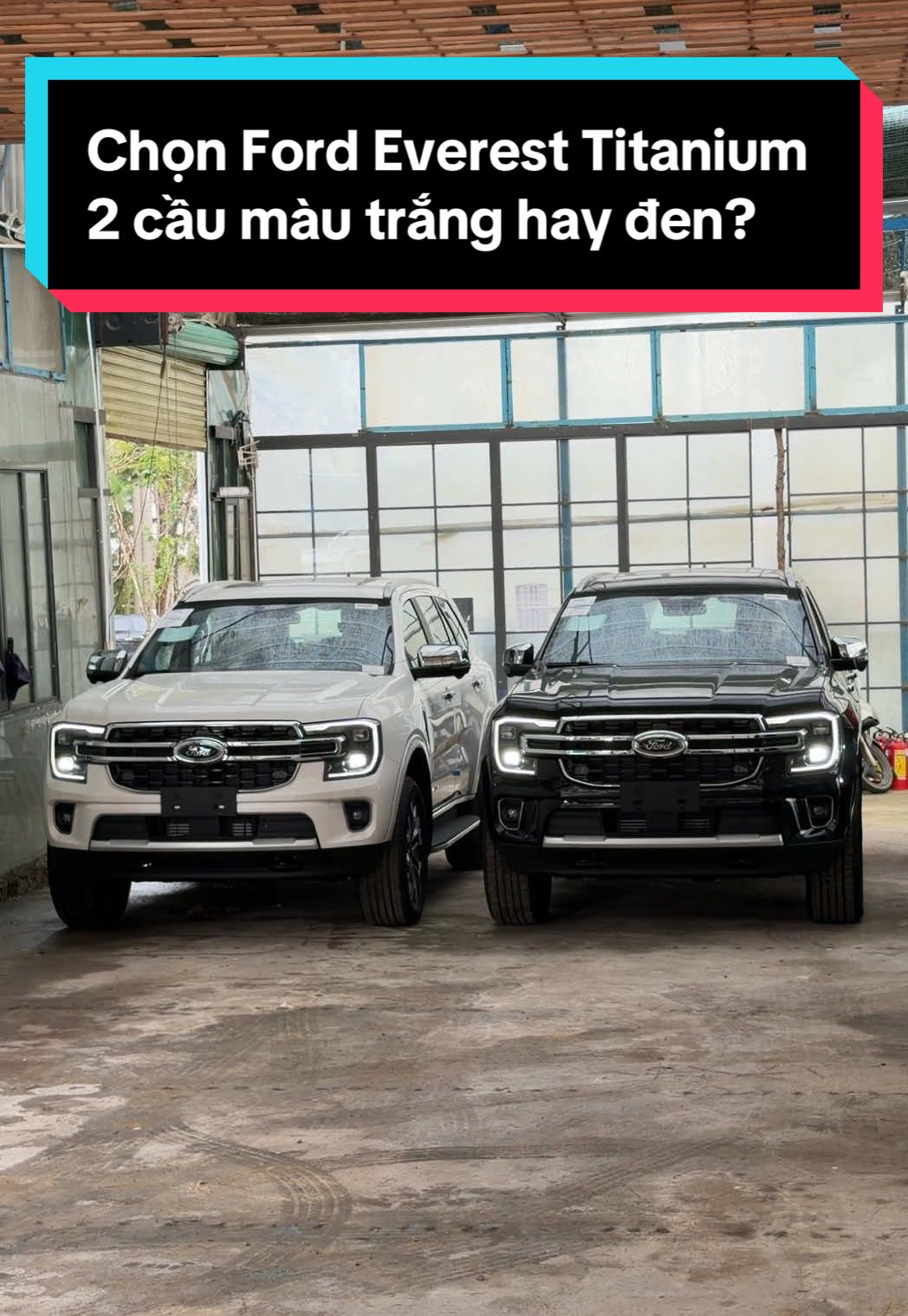 Ford Everest Titanium 2 cầu màu trắng và đen tại Ford Đà Lạt. #ford #fordeveresttitanium #forddalat #fordeverest #everesttitanium 