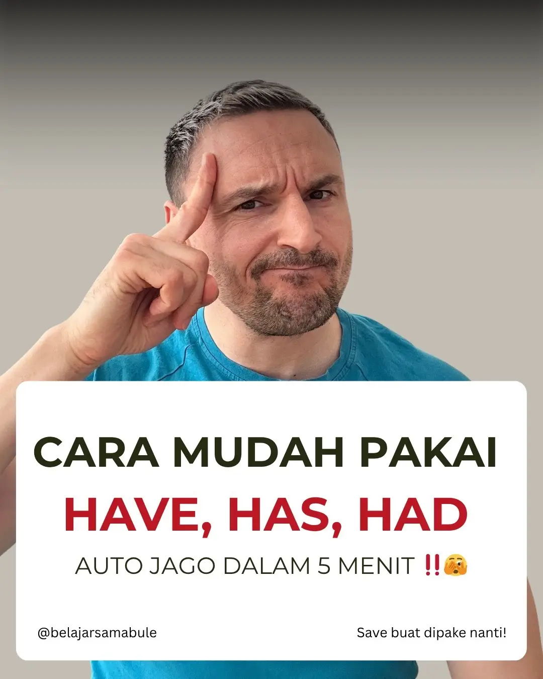 Masih suka mikir lama tiap mau pakai have, has, atau had? 😵‍💫 Tenang! Setelah baca ini selama 2 menit, kamu bakal langsung “OH GITU!” 🤯✨ Yuk swipe sampai akhir—dijamin langsung ngeh! 👀💥 Jangan lupa save, like, dan share ke temen belajar Inggrismu ya! 👍🏻 #bahasainggris #bahasainggrispemula #bahasainggrismudah #englishtips #learnenglish 