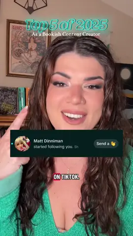 What are your TOP 5 of 2025 moments in the book space? 📖 As a booktoker, this year has been a whirlwind of events, new books and new friends! I cannot wait to see what 2026 brings (pssst…it’s going to be epic) 🤍 I’m tagging: @Nicki Kupps 📚✨👑 @cait emerson books 📚🐉 ⚔️ @𝙻𝚒𝚕𝚊 ✨ | 𝙱𝚘𝚘𝚔𝚃𝚘𝚔 📚 @Randi I Booktok 🖤 @Sarah • Real Life & Routines @meli 📖 @Kayleigh | Booktok Mama 🤍 @amberwithminibooks @Peyton | BookTok 📚 @JD Laubach | Author @S. E. Nielsen | Writer @Julie T @Pbsquamer @officialcovenmother @movementbymeg @cactuspearpaper @cam / the shit she reads @her.socialstory    @whimsy_bookowl & anyone that wants to do this please tag me!!! 😎 #BookTok #booktoker #bookish #bookconvention #authortok 