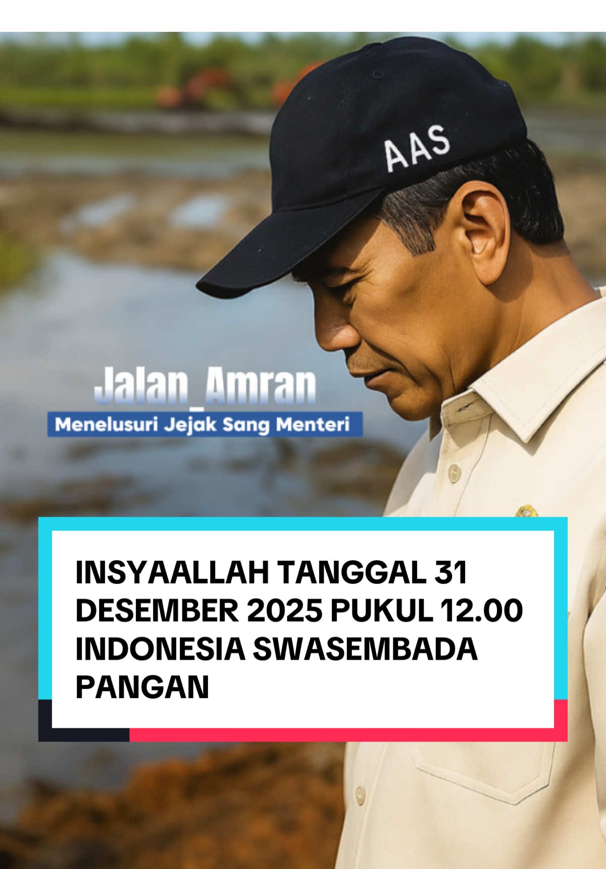 Insyaallah tanggal 31 Desember 2025 pukul 12.00 indonesia swasembada pangan #mentan #amransulaiman #petani #beras #jalanamran 