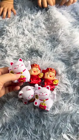 Mèo thần tài trang trí bánh, tháp nước và quà Tết cực xinh #meothantaivaytay #meothantaimini #meothantai #quatet2026 