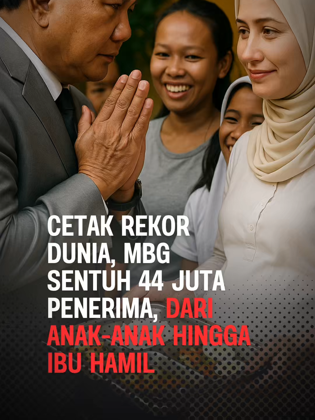 Indonesia mencetak rekor dunia. Program makan bergizi gratis sudah menjangkau 44 juta penerima dari anak anak hingga ibu hamil. Prabowo terus melanjutkan perjuangan ini karena setiap anak berhak tumbuh kuat dan sehat. Perjalanan belum selesai.  #birosuararakyat #mbg #prabowosubianto #gizianak #indonesiamaju