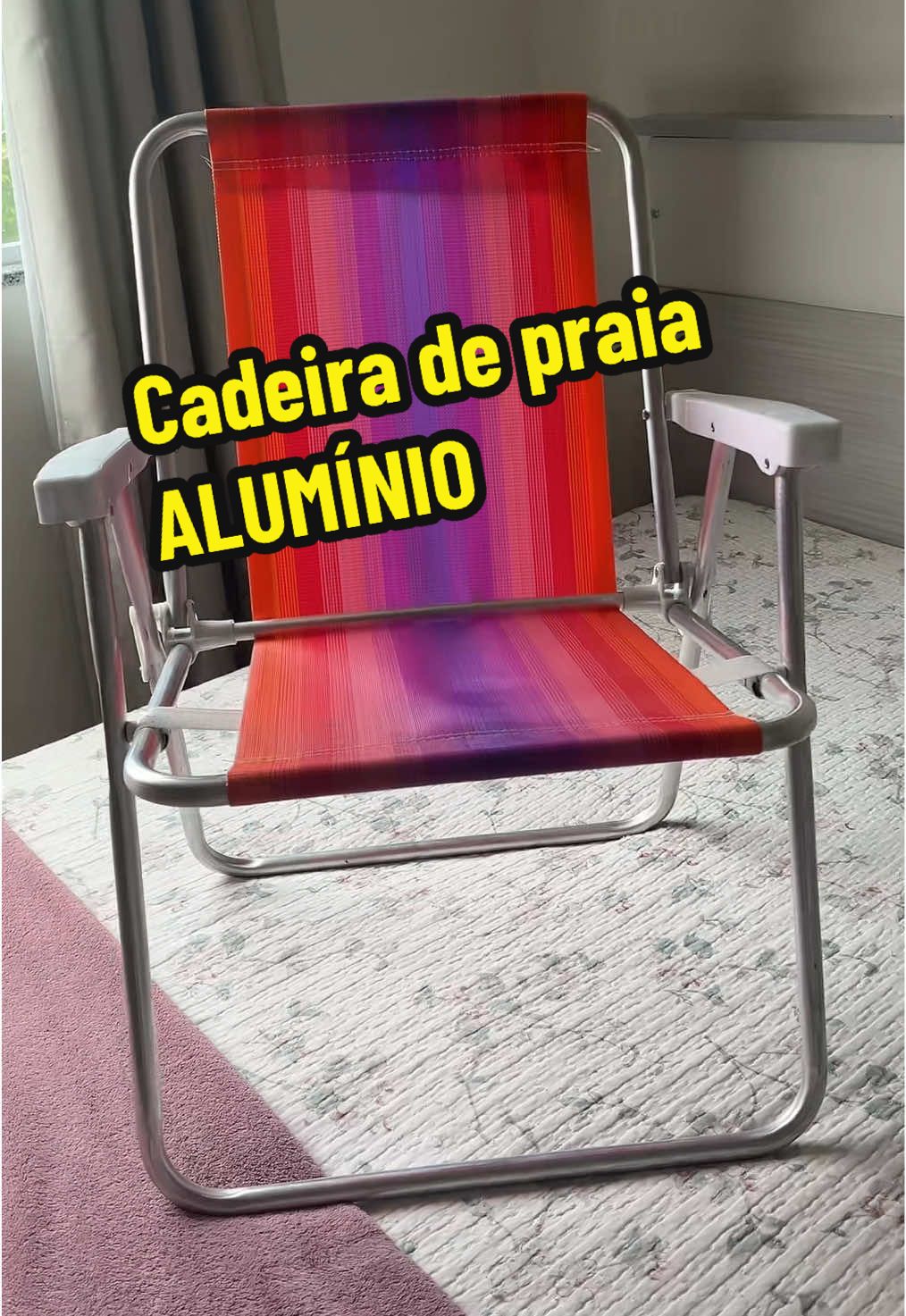 Cadeira de Praia Dobrável com em Alumínio #praia #sol #mar #ferias #calor 