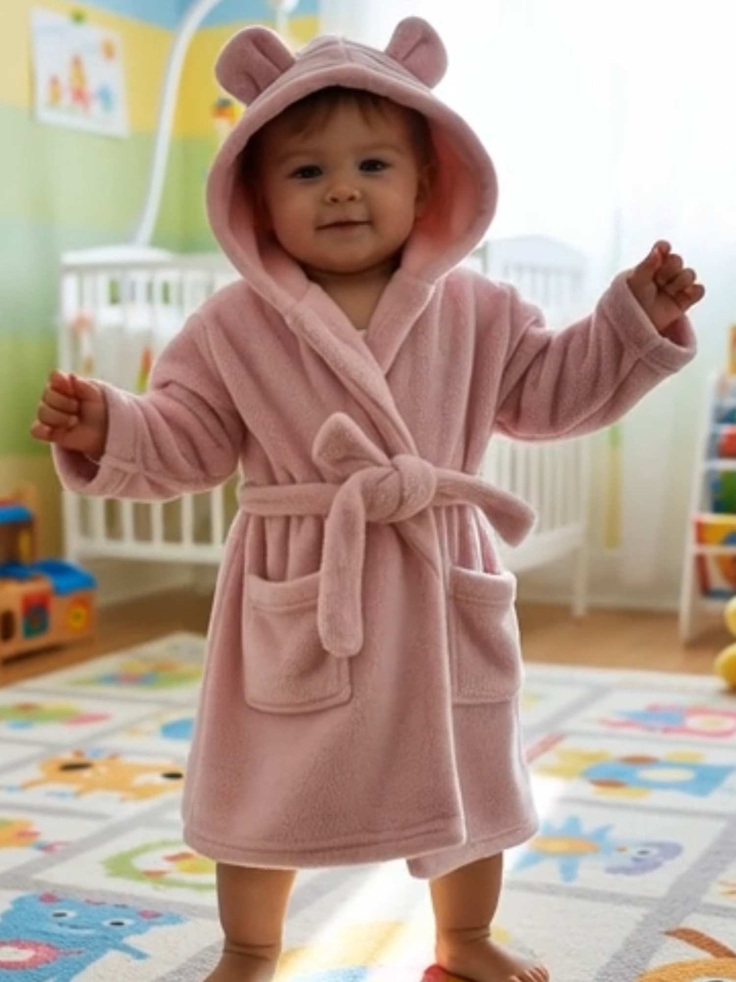 Roupão quentinho com Capuz, Tecido Plush Antialérgico #presentenatal #tiktokviral #tiktokmefezcomprar #modainfantil #roupainfantil