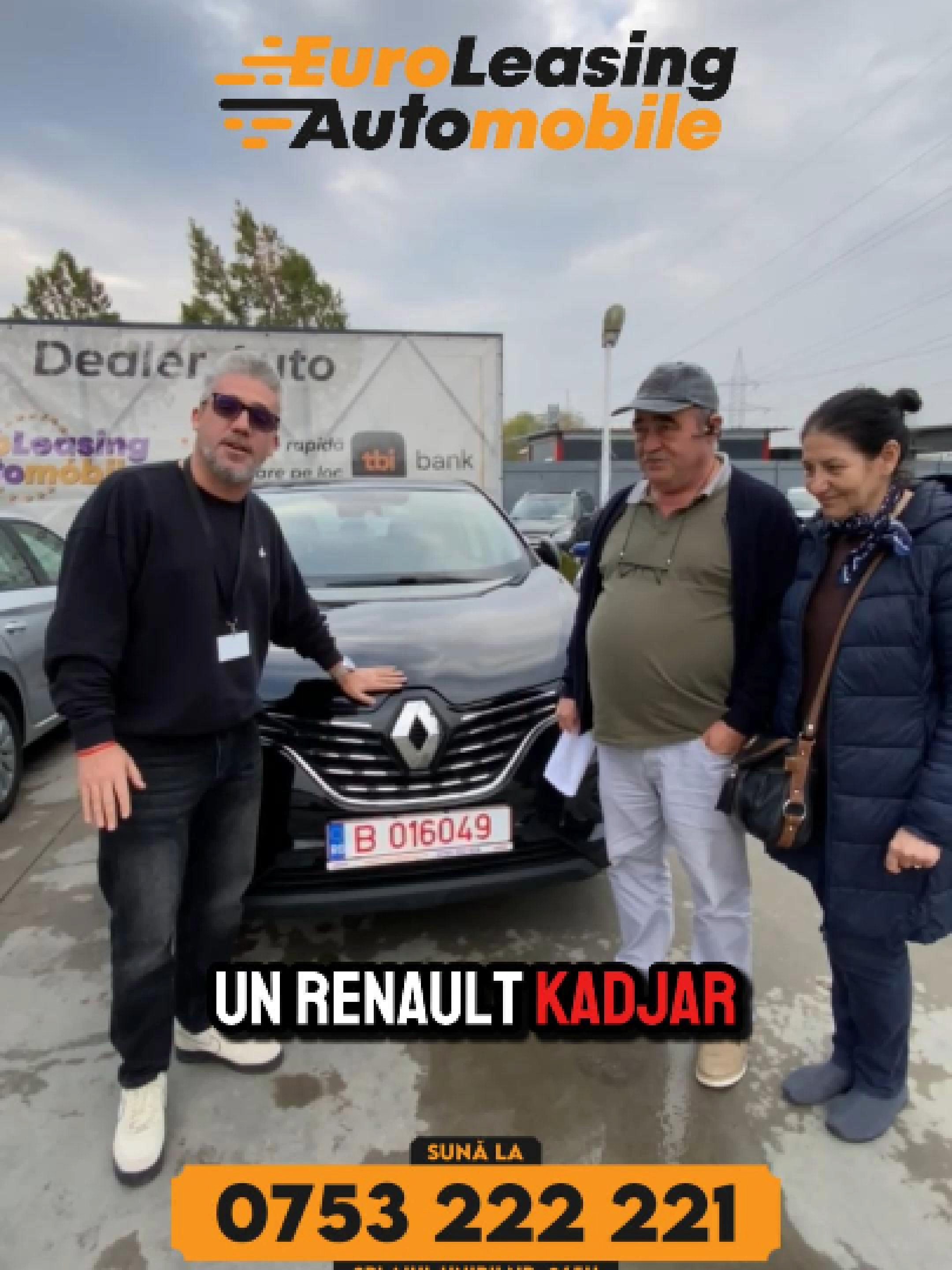 🚗 Familia Munteanu a plecat fericită cu Renault Kadjar! ✨ Au venit tocmai din Constanța și au ales SUV-ul perfect pentru familie 😎 Încă o livrare reușită și un client mulțumit la EuroLeasing! 📍 Splaiul Unirii 865H, București 📞 0753.222.221 #euroleasing #euroleasingautomobile #PredareMasina #ClientMultumit #MasiniRulate #ParcAuto #RomaniaTikTok #AutoDeals