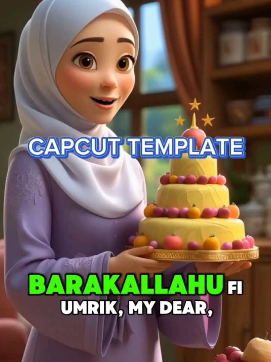 Upon request! 🎉  Our new CapCut template for Barakallah Fi Umrik For Kids is now ready to use!  ✨ Perfect for Muslim kids’ birthday videos! Try it now and tag MKU! 💛  #BarakallahFiUmrik  #MuslimKids  #IslamicSongsForKids #viraltiktok  #foryou 