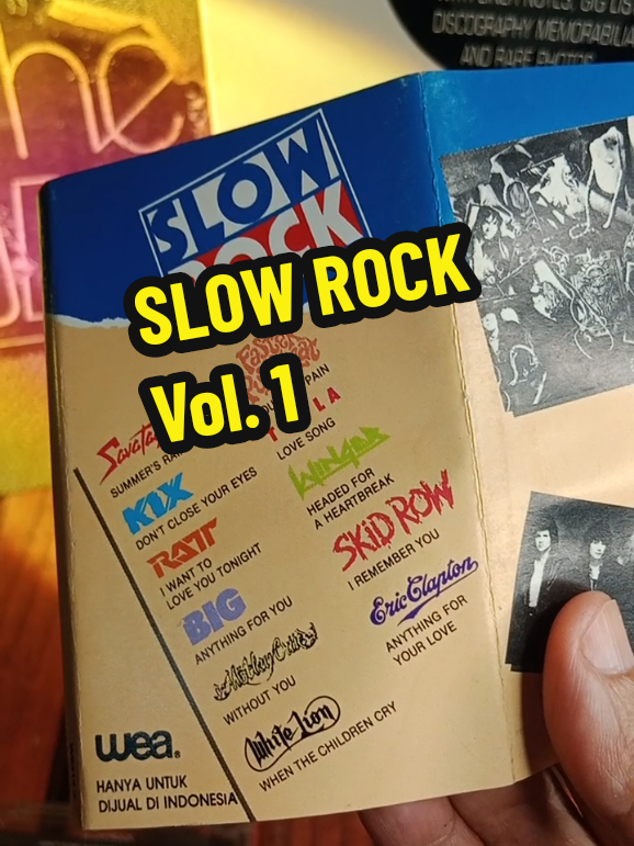 FOR SALE ‼️ SLOW ROCK – Kompilasi Aquarius Musikindo Satu kaset, seribu kenangan. Power ballad terbaik akhir ’80–awal ’90an, dikumpulin jadi satu rilisan yang dulu jadi teman setia radio malam, angkot, sampai walkman anak sekolah. SIDE A: 1. KIX – Don’t Close Your Eyes 2. Motley Crue – Without You 3. Skid Row – I Remember You 4. Faster Pussycat – House of Pain 5. Savatage – Summer’s Rain SIDE B: 1. Mr. Big – Anything for You 2. Tesla – Love Song 3. Winger – Headed for a Heartbreak 4. Ratt – I Want to Love You Today 5. Eric Clapton – Anything for Your Love 6. White Lion – When the Children Cry ✨ Kalau loe tumbuh di era 80–90an, pasti ada satu lagu di kaset ini yang pernah jadi soundtrack hidupmu.