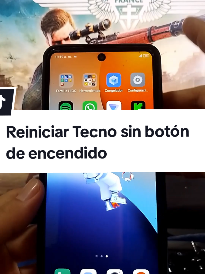 Respuesta a @carpabau Como reiniciar celular Tecno sin el botón de encendido #tecno #celular #tecnologia 