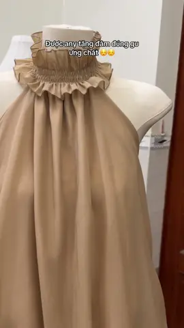 Đầm cổ yếm bồng #outfit #bongne #damxinh 