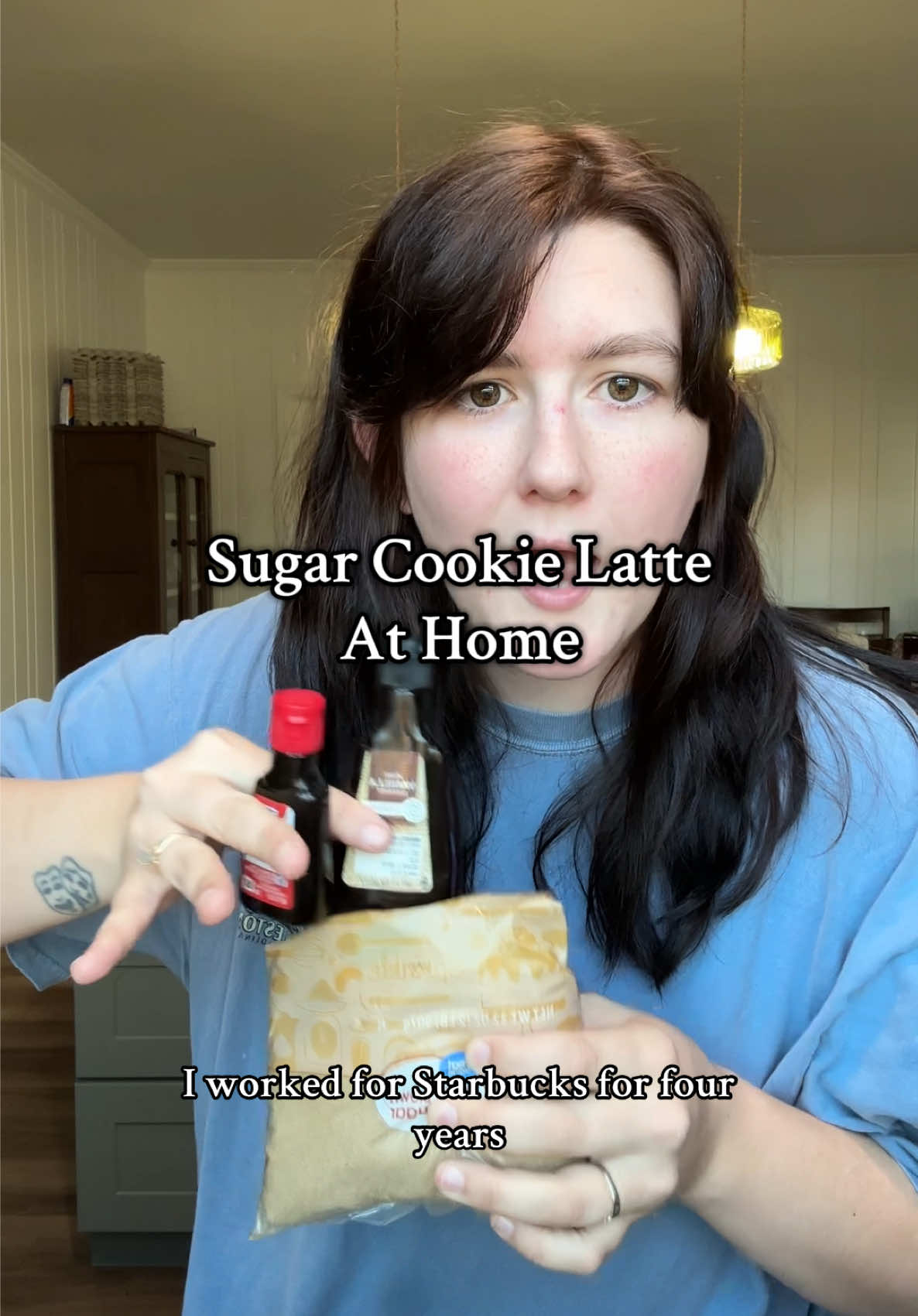 I feel like you either love the sugar cookie latte or you hate it. No inbetween.  *you can also make this with regular granulated sugar I just like brown sugar better  #starbucksathome #coffeetiktok #coffeeathome #coffeetok #starbucksdrinks 