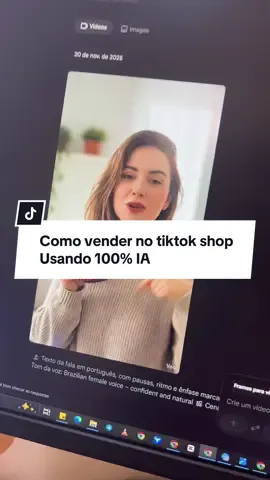 Como usar a IA a seu favor e criar vídeos de vendas para vender no Tiktok Shop. Aprenda mais estratégias de vendas no meu perfil. #tiktokshop #dicastiktokshop #vendastiktok #ia 