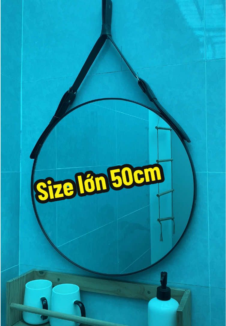 Gợi ý gương treo tường trang trí phòng tắm, phòng ngủ kiểu dáng hiện đại dây da chắc chắn cho các bạn muốn nâng cấp không gian phòng tắm, phòng ngủ! #decor #decorphongtro #guongtreotuong #guongtreotuongtrangtri #guongsoi 