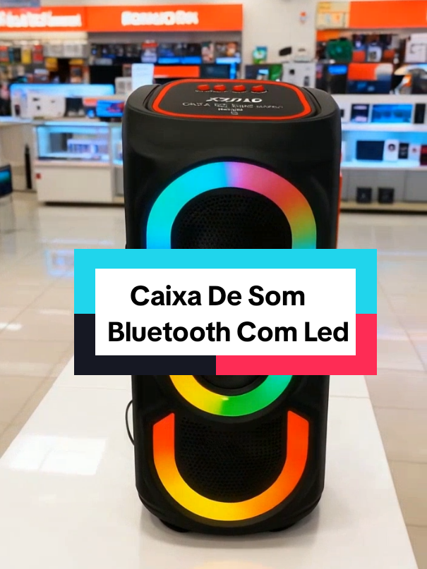 Caixa De Som Bluetooth Portátil Com Led.  #caixadesom #caixadesombluetooth #sound #musica #tiktokcreatorsearchinsightsincentive 