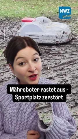 🤖⚽️ Mähroboter verwüstet den kompletten Sportplatz der SG Egels-Popens (Aurich)! #roboter #fail #news #fyp #nwzonline 