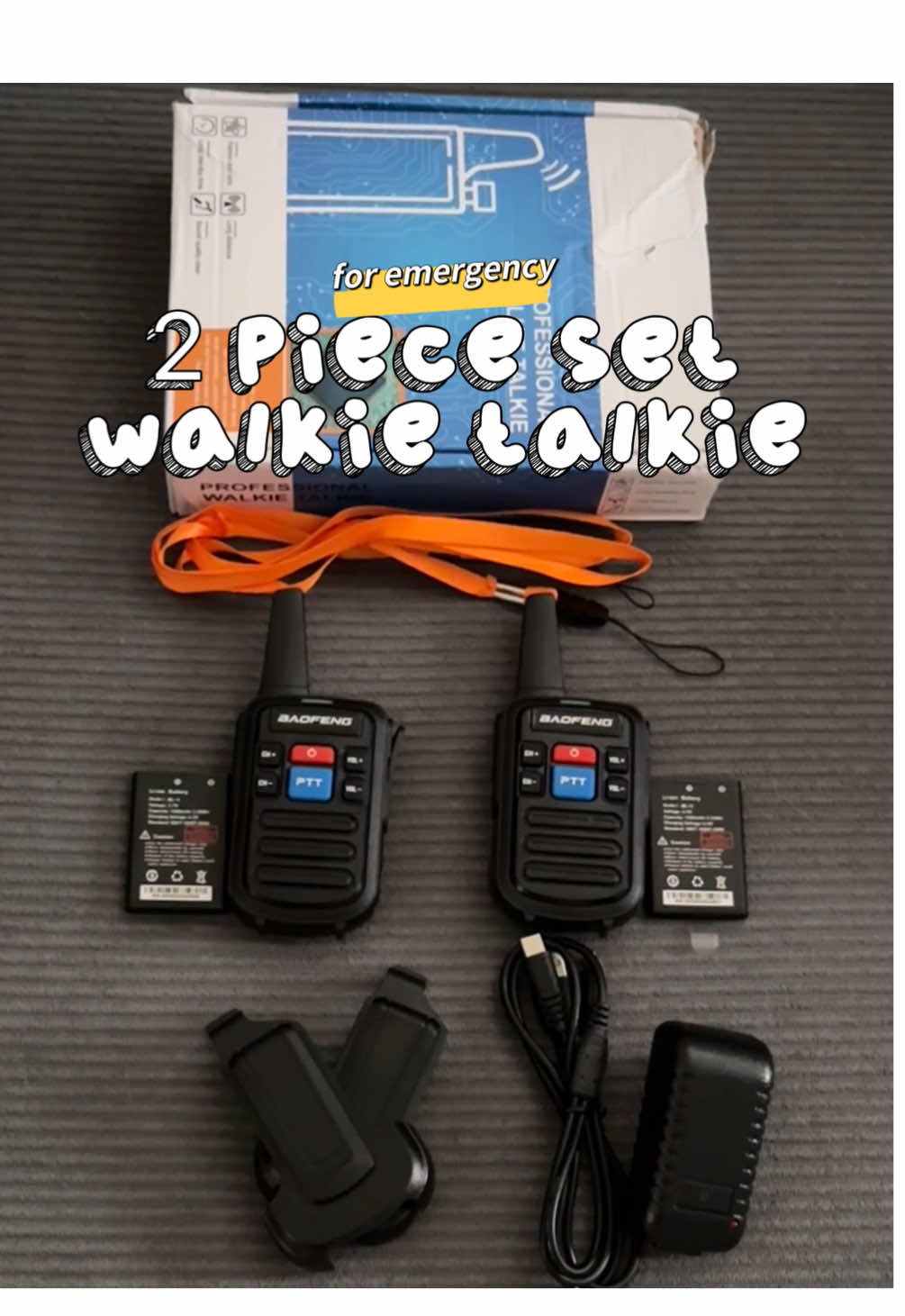 Walkie Talkie with 16 channels! #baofeng #walkietalkie #emergency #gobag 