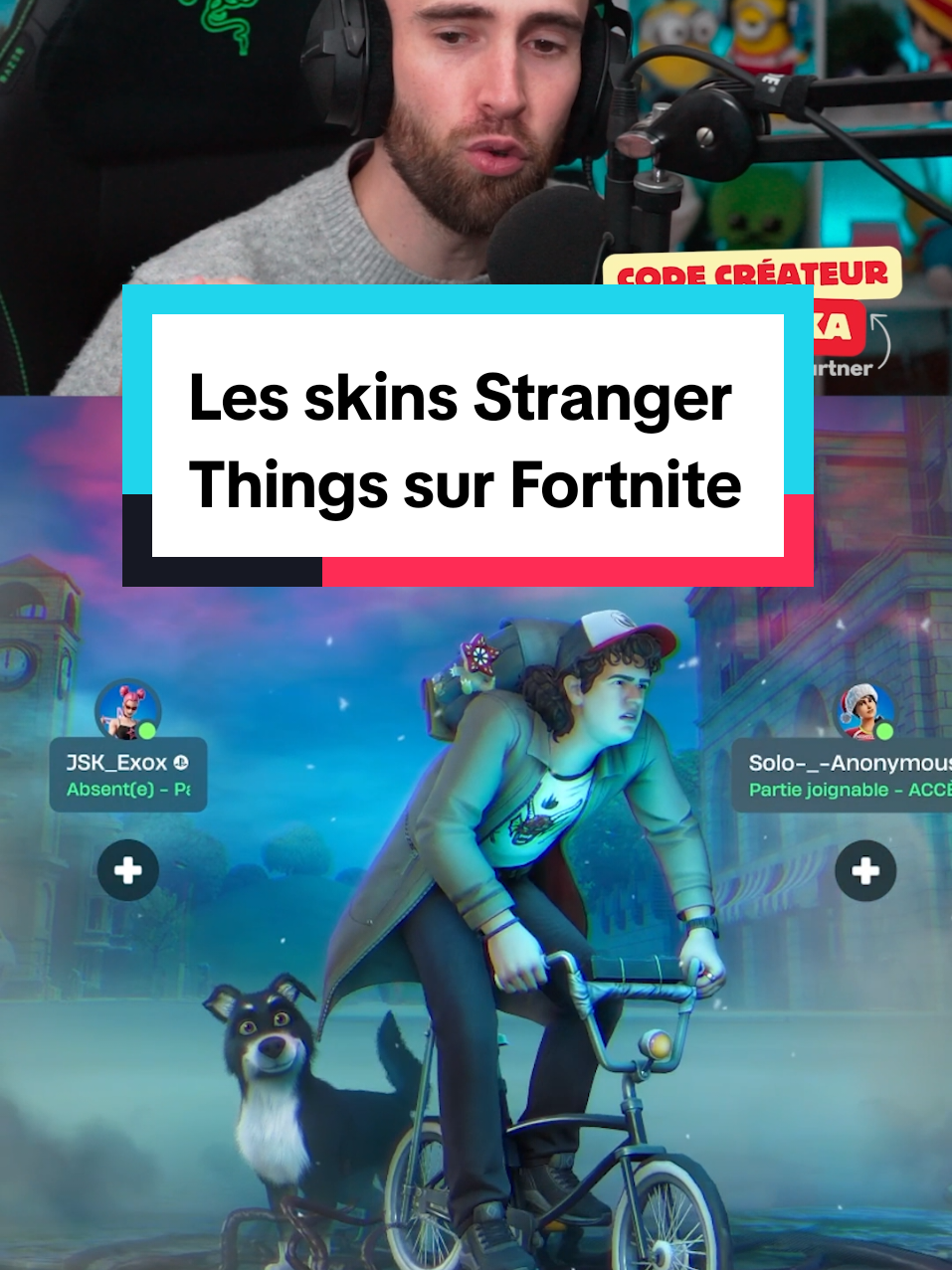 Les skins Stranger Things sont dans mon casier sur Fortnite... #gaming #fortnite #strangerthings 