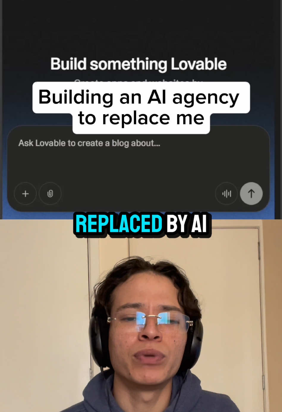 Everybody in the tech world is getting replaced by AI so I built my own AI agency to replace myself before it was too late #building #lovablepartner 