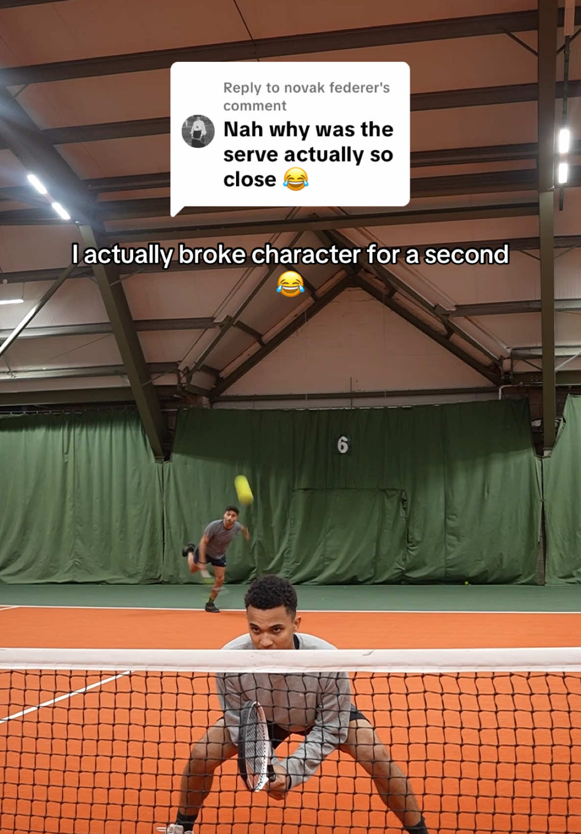 Replying to @novak federer  Was too close for comfort 😂 was also way closer irl than it looks on camera! Never expect anything to work on first take