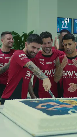 Celebrating the qualification to the FIFA World Cup 2026 with our stars ⭐️🎂 #الهلال | #AlHilal 