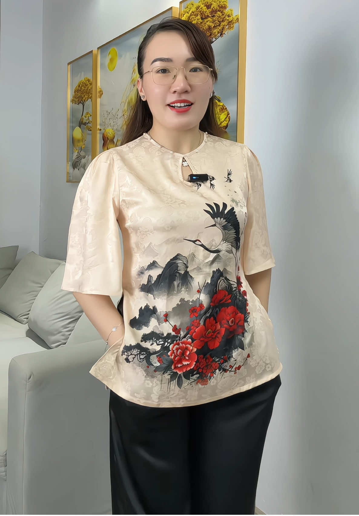 Pháp phục gấm hoa đi chùa trang nhã, kiểu dáng trẻ trung #hoanganh94review #phapphucdichua #phapphuc #dolamdichua #dolamgam 