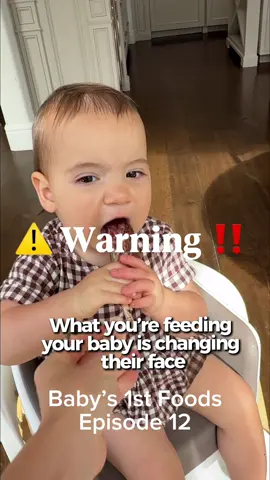 ⚠️‼️ warning! What you feed your baby will change their face! #babysfirstfoods #babyledweaning #blw 