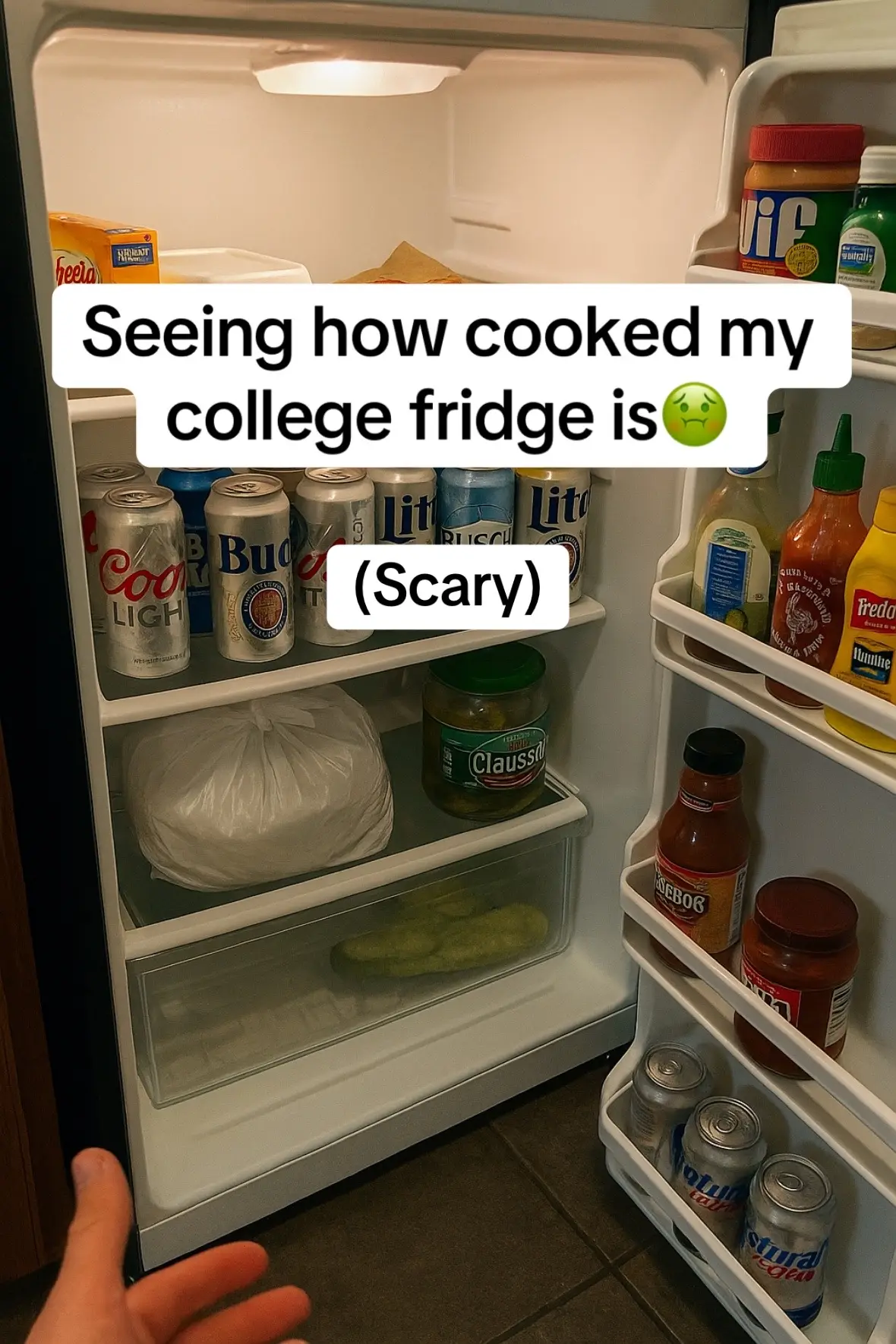 Maybe time to go back to the grocery #FoodTok #foodtiktok #seedoils #college #collegefridge