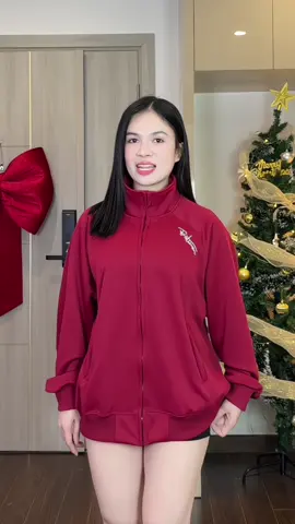 Áo Khoác Nỉ Zip thêu chữ