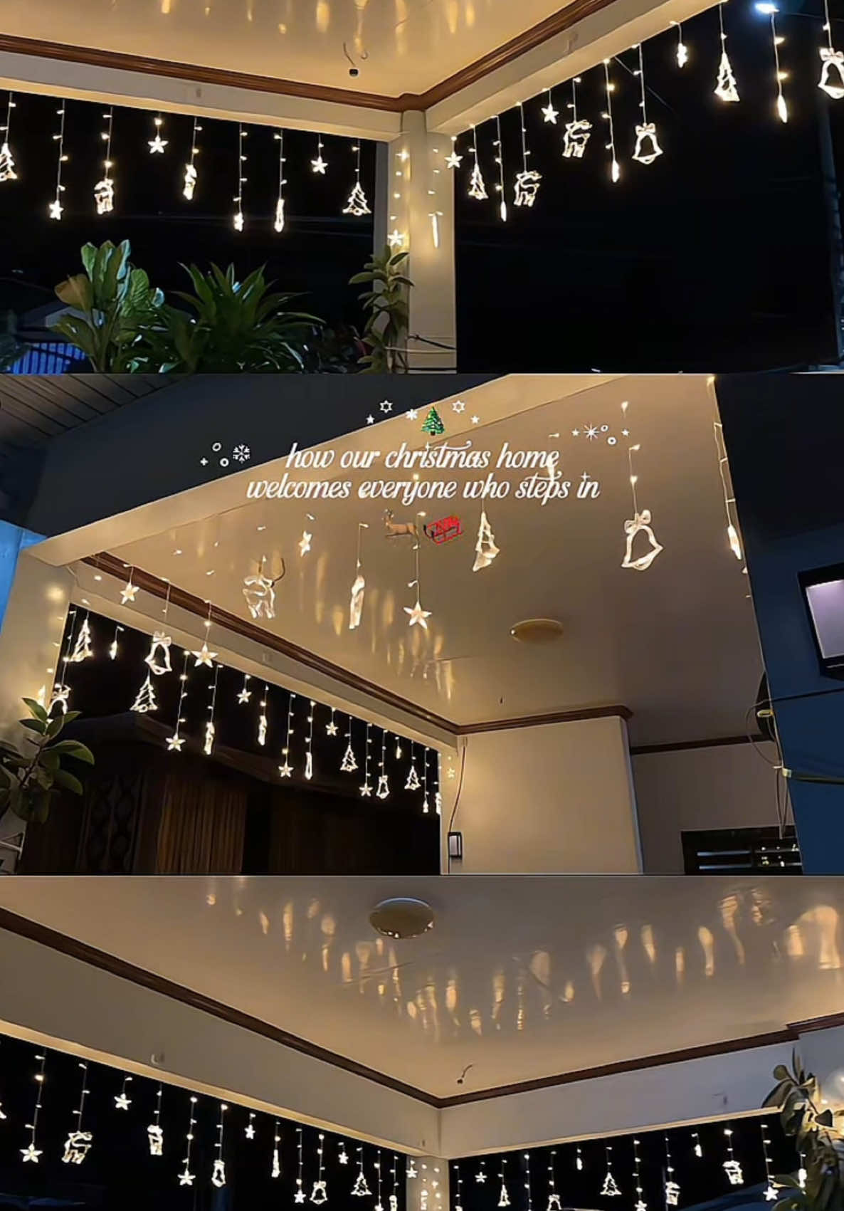 it's beginning to glow like christmas at home 🤩🦌✨ 3m long, waterproof with 8 modes! [ #christmas #christmasdecor #christmaslights #holiday #christmasvibes ] 