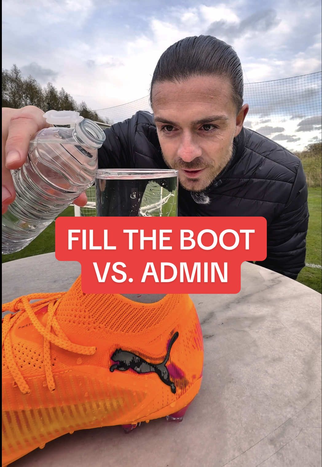 Glass-full type of guy, @Jack Grealish #PUMA #Football #Cupfillchallenge #Waterpourchallenge #challenge  