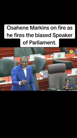 Osahene is on fire as he fires the biased Speaker of Parliament. #Letswatchit 