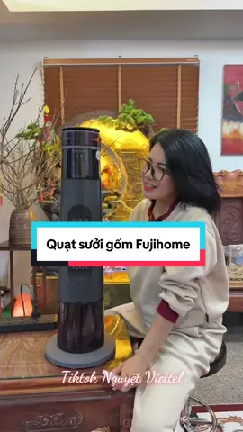 Quạt sưởi gốm tạo ẩm điều khiển giọng nói Fujihome #xuhuong #tiktokshop #nguyetviettel #quatsuoi 