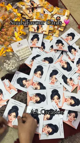 Studs Favour Cards 🎀 Dm to Order🫶🏻 #studs #studsfavourcard #trending #favourcards #foryoupage 