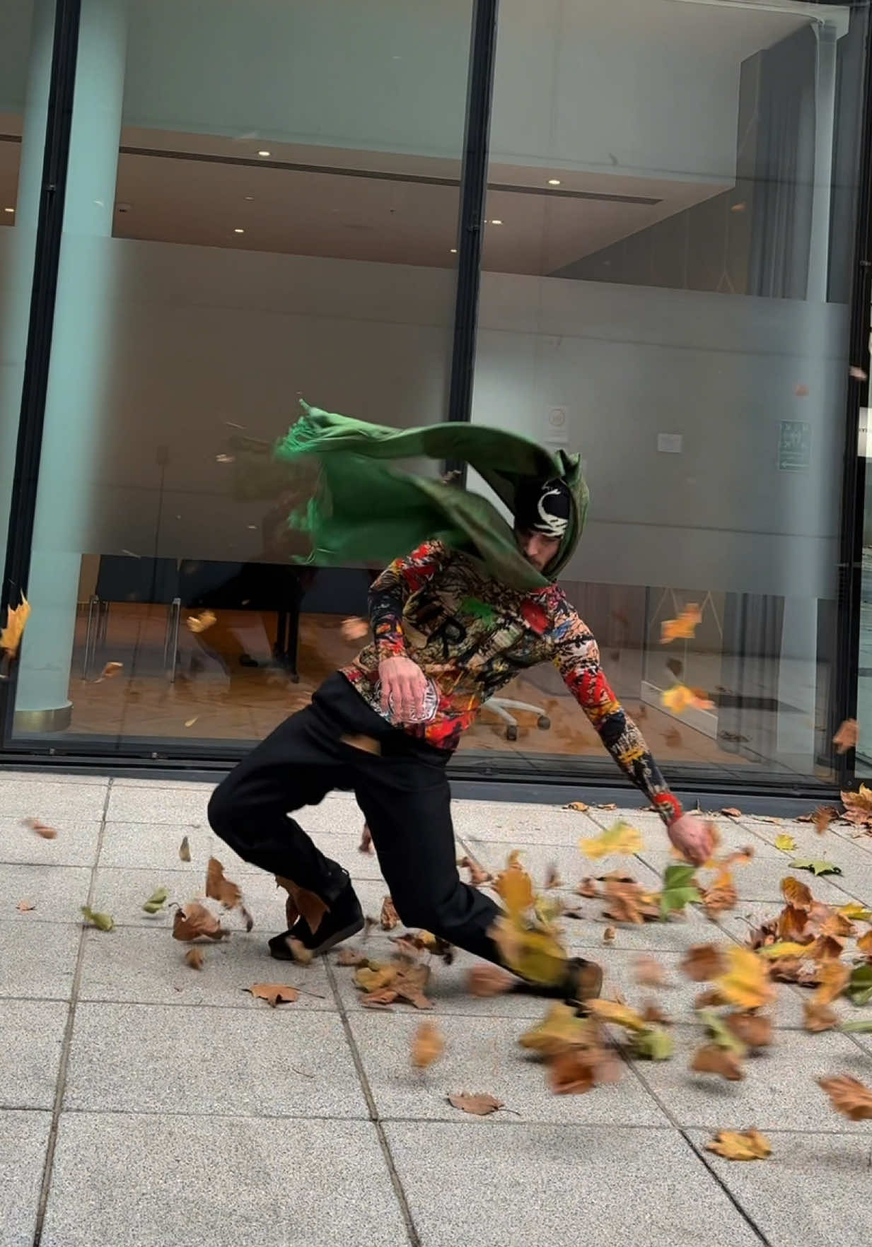 🫸🍂🫷 dipping out of this cold soon though 😂 #anime #dance #fit #airbender #fyp 