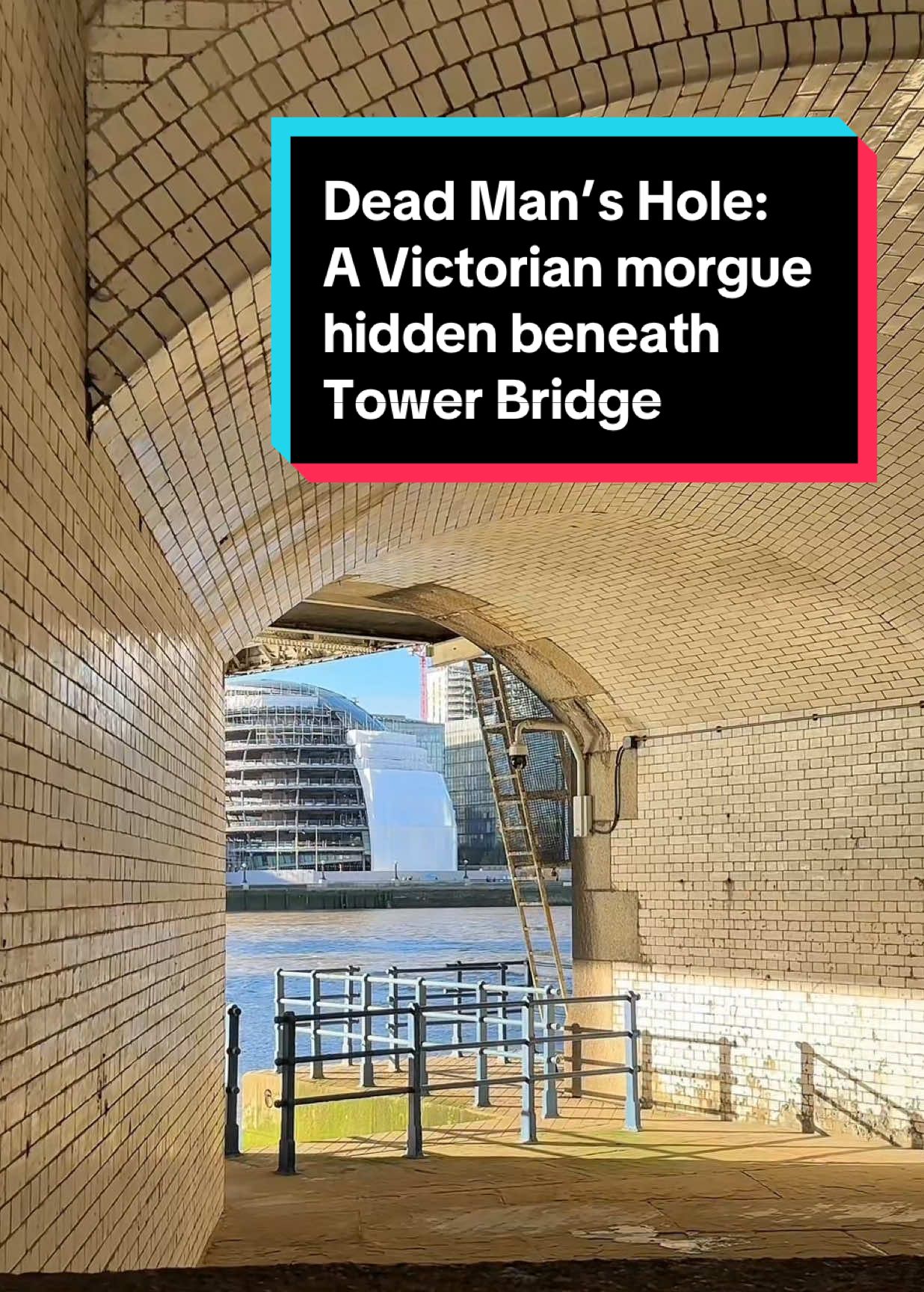 The gruesome Victorian history hidden beneath Tower Bridge😱👀 Dead Man’s Hole was used as a temporary mortuary from the bridge’s completion in 1894 right up until the 1940s.  Bodies had a tendency to combust, so the tiles were even shiny so that human remains could be hosed down easier🫣 Have you noticed Dead Man’s Hole before?  #History #londonhistory  #DidYouKnow #hiddenhistory #towerbridge      